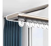 Binario per tende da 6 mm per montaggio a soffitto, per divisori, staffe piatte per tende per uno scorrimento fluido, perfetto per tende oscuranti