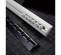 Binario per tende da soffitto, a forma di V, flessibile, a 90°, asta scorrevole per tende, regolabile, ideale per la separazione degli spazi di casa e ufficio