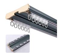 Binario per tende da soffitto da 2m/3.5m binario per tende In Alluminio Binari di Tendaggio Con Scorrevoli binario di tendaggio Binario a 2 Vie per Divisore per Stanze, Camper e Doccia(2.7m/8.8ft)