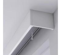 Binario per tende da soffitto/parete 3 in 1, con striscia luminosa a LED, silenziosa, 366 cm / 12ft, doppio binario e mantovana, perfetto per l'arredamento della casa
