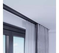 Binario per tende da soffitto ultra sottile da 6 mm, con doppio supporto in metallo, per finestre, balconi, furgoni, terrazze, accessori completi inclusi per una facile installazione