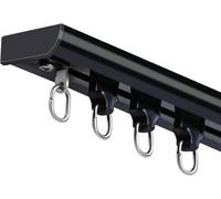 Binario per tende, design ultrasottile per finestre con apertura verso l'interno, include rulli e tappi terminali