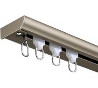 Binario per tende, design ultrasottile per finestre con apertura verso l'interno, include rulli e tappi terminali
