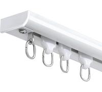 Binario per tende, design ultrasottile per finestre con apertura verso l'interno, include rulli e tappi terminali