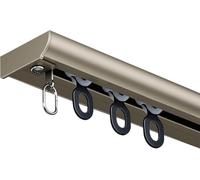Binario per tende, design ultrasottile per finestre con apertura verso l'interno, include rulli e tappi terminali