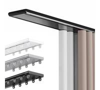 Binario Per Tende Doppia, Binario Tende Soffitto da soffitto scorrevoli, Binari Nascosto for impieghi gravosi, Kit Binari for soffitto Adatto for Interno/Esterno(Black,6.8m(22.3ft))