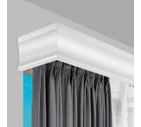 Binario per tende doppio con deflettore integrato, installazione laterale, puleggia scorrevole, design silenzioso personalizzabile per un funzionamento fluido e soluzioni eleganti per drappeggi