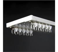 Binario per Tende Doppio da Soffitto 100-600 cm, Binari per Tende Pesanti di Lusso, Binario per Tende divisorio, Set di Binari per Il Silenzio in Lega di Alluminio, con Kit Completi (Colore