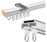 Binario per Tende Dritto da Soffitto a 2 Binari per Tende, Divisori per Camere Sistema di Binari per Tende per Montaggio a Soffitto o a Parete Pali per Tende Scorrevoli per Soggiorno Privacy