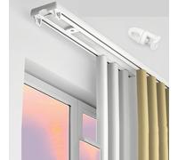 Binario per tende flessibile con ruote silenziose, accessori di montaggio completi, 4,2 m, bianco, ideale per la decorazione della casa e i divisori