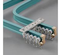 Binario per tende flessibile in alluminio a doppio binario, pieghevole, per finestre dritte e a golfo, resistente, ideale per decorazioni domestiche e soluzioni per il trattamento delle finestre