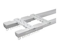 Binario per tende flessibile per divisori, montaggio a parete e soffitto, fissaggio superiore/frontale, ideale per finestre a golfo, camper, docce, facile installazione e utilizzo versatile