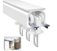 Binario per tende in alluminio, 0,5 m/1 m/3 m/6 m, resistente alla ruggine, per uso multiplo: divisorio per doccia, soggiorno, camera da letto, facile installazione e design durevole