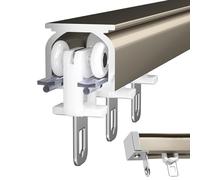 Binario per tende in alluminio 0,5 m 6 m per montaggio a parete a soffitto tende scorrevoli divisorio scudo privacy decorazione domestica aste per tende resistenti