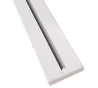 Binario per tende in alluminio, bianco, "1 binario", 90 cm, binario piatto per tende (7 mm), con cursori per tende