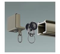 Binario per tende in alluminio con montaggio a parete/a soffitto per interni ed esterni, asta per tende scorrevoli diritte e spesse per finestre alte o tende pe,Ceiling Mount-7m/23ft