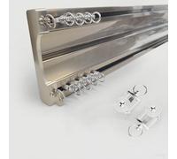 Binario per tende in alluminio dorato per casa e ufficio, facile da installare, asta per tende montata a soffitto, divisorio per hotel e spazi di lavoro, soluzione decorativa alla moda