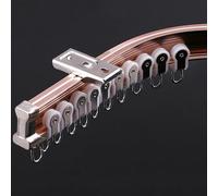 Binario per tende in alluminio flessibile per finestre a baia, asta regolabile per tutte le forme di finestraCurva Divisorio per soffittoFacile installazione per tende