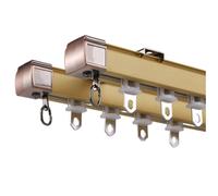 Binario per tende in alluminio resistente, doppio binario per divisorio, 100 cm, disponibile in 200 cm, 300 cm, 500 cm, 600 cm, soluzione durevole ed elegante