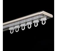Binario per tende in lega di alluminio, Binario for tenda invisibile ultrasottile da 6,0 mm, montaggio superiore tramite trapano, bianco champagne, diverse misure(Champagne,1.80m/5.9ft)