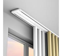 Binario per tende, in lega di alluminio, nano silenzio, doppio binario per tenda per soggiorno e camera da letto, resistente, design congiunto, 2,4 m