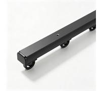 Binario Per Tende In Lega Di Alluminio Ultrasottile, Set Di Aste Per Tende Da Soffitto, Silenzioso E Facile Da Installare, Finestra Con Apertura Verso L'interno(Nero,120cm)