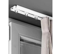 Binario per tende in metallo sottile da 7,1 mm, per finestre a bovindo e camere da letto, guida invisibile montata a soffitto, asta divisoria scorrevole, 800 cm (bianco, 8 m)