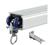 Binario Per Tende Parete, Bastone Per Tende Da Soffitto Con Raccordi, Binari In Alluminio Da 0.5M-6.0M Per Il Bagno Per La Casa In Ufficio Divisore(White-Wall,5.0m(4 * 1.25m))