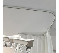 Binario per tende pieghevole resistente, 2,1 m, a forma di U, per montaggio a soffitto e parete, asta curva perfetta per finestre e decorazioni per la casa