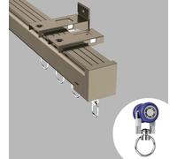 Binario per tende resistente, nano silenzio, per montaggio a soffitto o parete, per soggiorno e camera da letto, divisorio, 2,5 m, opzioni bianco/champagne