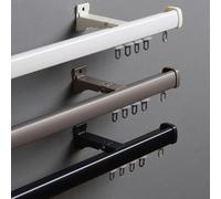 Binario Per Tende Scorrevole 80/85/90/95/120/160 Cm Set Di Binari Per Tende Da Soffitto Aste Per Tende Per Montaggio A Parete Facili Da Montare Su(White,85cm)
