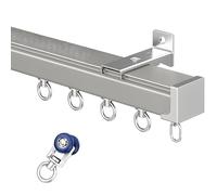 Binario Per Tende Silenzio Da 70 A 600CM, Bastone Per Tenda Resistente, Scorrevole Binari Per Tende Per Pareti O Soffitti, Per Commerciale Appartamento Albergo Ospedale(Champagne-B,190cm(2 * 95cm))