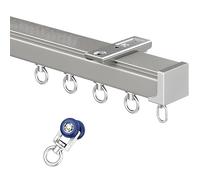 Binario Per Tende Silenzio Da 70 A 600CM, Bastone Per Tenda Resistente, Scorrevole Binari Per Tende Per Pareti O Soffitti, Per Commerciale Appartamento Albergo Ospedale(Champagne-A,115cm)