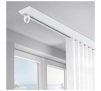 Binario per Tende, Sistema di binari per Tende silenziosi da Montare al soffitto, Set di binari in Alluminio da 11,8 Piedi per Camera da Letto, Finestra, Hotel - Soluzione per Tende Bianche