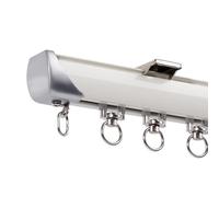 Binario Per Tende, Soffitto Tenda Track Kit, Installazione A Soffitto E Parete 70-600cm, Per Camera Da Letto, Soggiorno(White,11.8FT/360CM)