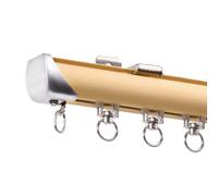 Binario Per Tende, Soffitto Tenda Track Kit, Installazione A Soffitto E Parete 70-600cm, Per Camera Da Letto, Soggiorno(Gold,15.4FT/470CM)