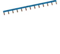 BINARIO PETTINE POLLINE ORIZZONTALE BLU 63A 1P 10MM² KB163N