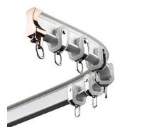 Binario pieghevole per montaggio a soffitto con puleggia da parete ain Track System per Bay L U Cle S divisori 400 cm (bianco)