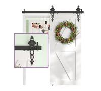 Binario Porta Scorrevole Barn Door 183cm Kit Acciaio Nero Loft per Porte 90cm