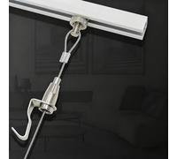 Binario Quadri Kit per Appendere Cornici per Specchi per Casa/Ufficio, Set Unico per Appendere Opere D'arte, Corda Lunga 50 cm/ 61 cm/ 120 cm/ 150 cm con Binario(1.6'/0.5m Cable,51"/130cm Track)