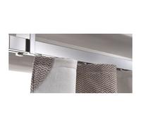 Binario Quadro Alluminio 25x25 per Tende - Su Misura e Disponibile in Vari Colori - Attacco: Soffitto, Movimento: A corda, Lunghezza Binario: 150CM, Strass: Senza Strass, Colore Profilo: Nichel Satina
