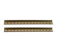 Binario scanalato in alluminio per guida DIN, larghezza 35 mm, altezza 7,5 mm, per installazione di prodotti elettrici a bassa tensione (30 cm)