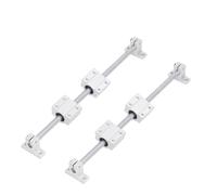 Binario scorrevole con 4 blocchi scorrevoli, guida lineare in acciaio al carbonio, alta precisione, durevole, versatile - Movimento preciso, facile da montare, per ingegneria meccanica e (10-450)