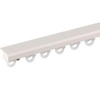 Binario scorrevole in alluminio per tetto da 1,1 m, bianco, resistente, per un funzionamento regolare, ideale per tende e divisori, facile installazione, design resistente