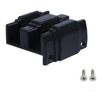 Binario scorrevole per box doccia, aspetto cromato e funzionale tappo in plastica per arresto costante della porta (L nero)