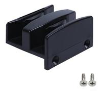 Binario scorrevole per doccia in plastica con montaggio a vite laterale e tappo anti-collisione per porte doccia standard in vetro (S nero)