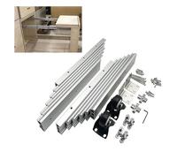 Binario scorrevole per tavolo da pranzo - Estensione completa accessori hardware per la casa nascosto bancone scrivania 1450 mm meccanismo di scorrimento liscio e facile installazione