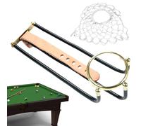 Binario tascabile per tavolo da biliardo, borsa a rete standard per biliardo, borsa a rete con chiusura per adulti appassionati principianti per allenamento in piscina