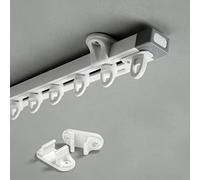 Binario Telescopico Per Tende In Lega Di Alluminio, Set Di Binari Regolabili Per Divisori Per Stanze, Asta Per Tende Montata A Soffitto O A Parete.(CEILING,1.30m-2.45m)
