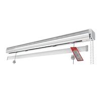 Binario Tenda a Pacchetto 5 Calate con Cassone in Alluminio, Montaggio a Soffitto o Parete Personalizzabile, Bastone Binario per Tende a Pacchetto Moderne, Steccate o in Tessuto (200 CM)